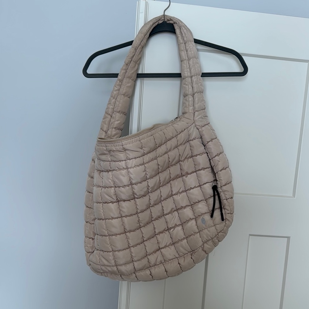 Quilted Tan Shoulder Bag